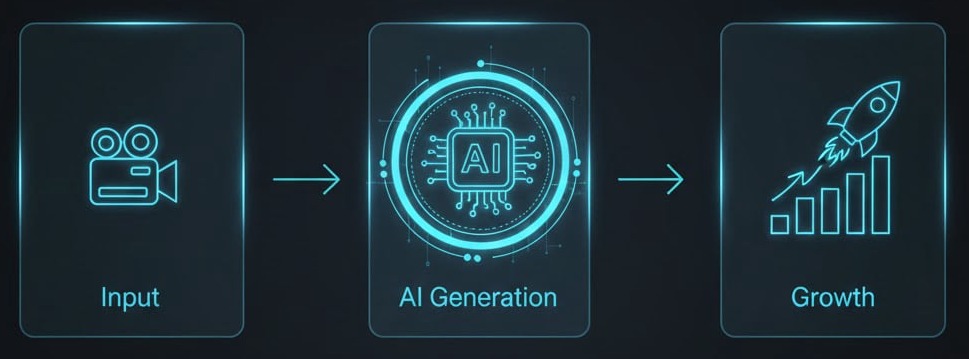 Three-step TubeMagic workflow illustration showing how the tool works.
